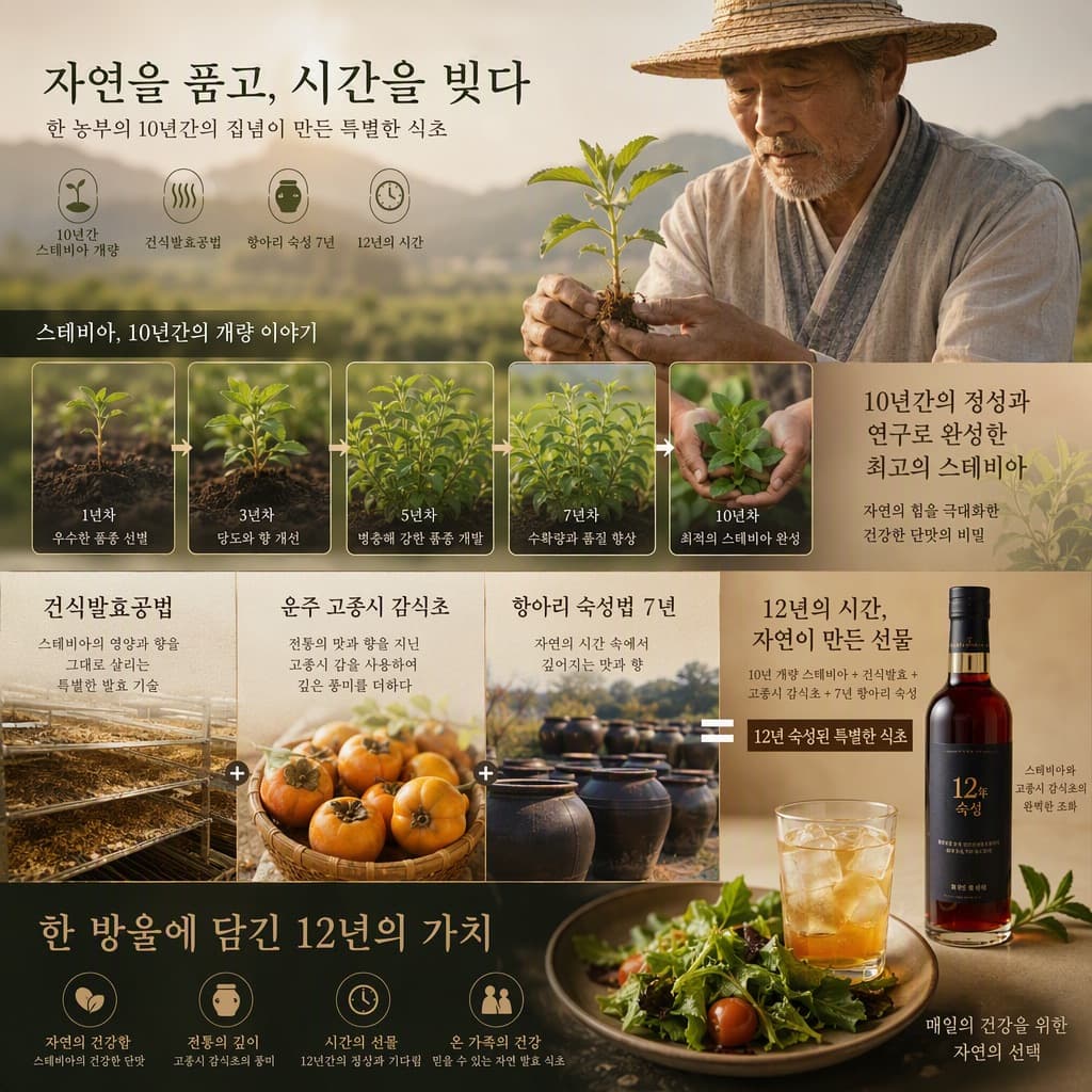 스테비아 재배와 감식초 옹기 숙성 과정